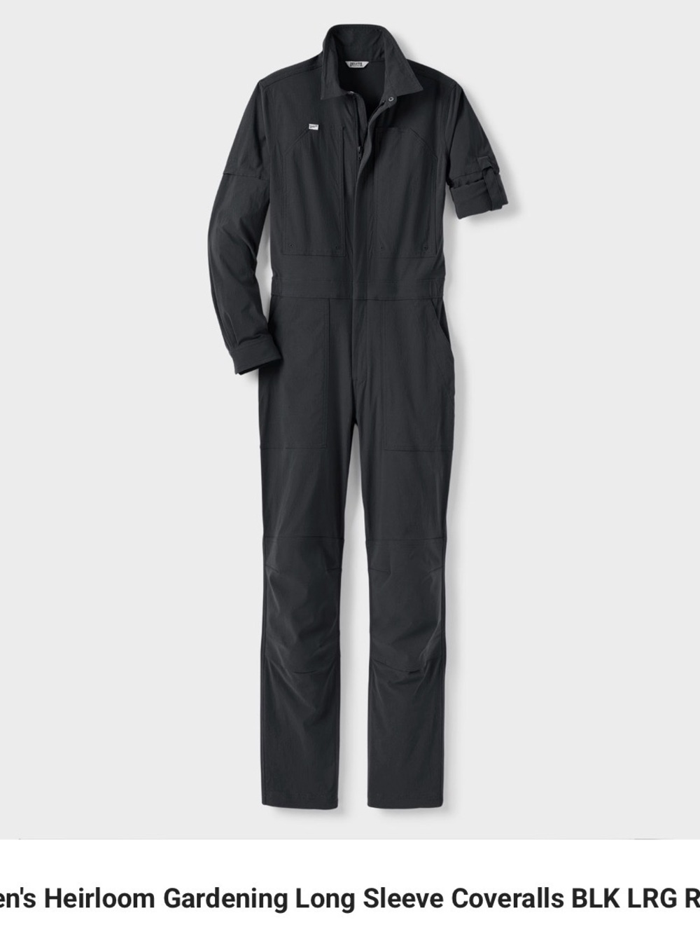 Duluth Trading Co Black Women's Heirloom Gardening Long Sleeve Coveralls